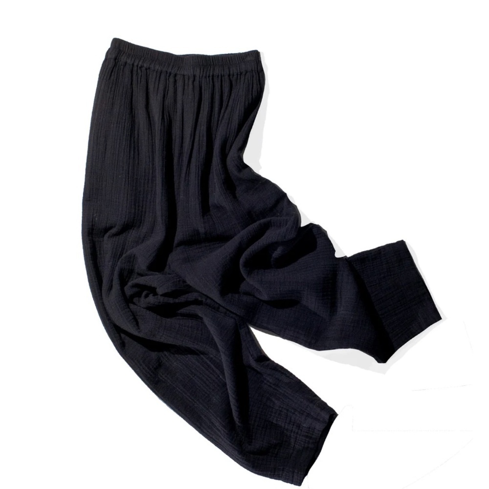 AnaaK PRIMA ARABESQUE PANTS Black 100% Cotton Gauze Pants Size 2 Medium - Picture 2 of 13